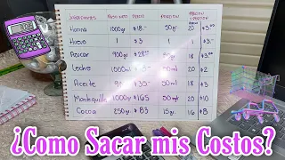 ✅ APRENDE A SACAR LOS COSTOS 🛒¿Cuanto estoy Invirtiendo en mis Pasteles?💰