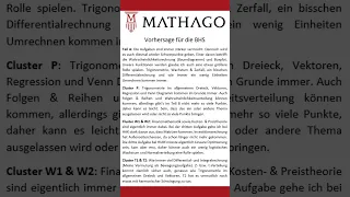 Mathago Vorhersage für die Mathematik Matura Mai 2024 BHS BRP Edition