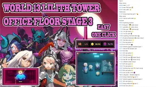 Guardian Tales Season 2 World 13 Stage 3, Lilith Tower, Office Floor 1, 100%