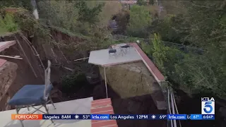 Massive landslide damages homes in the San Fernando Valley