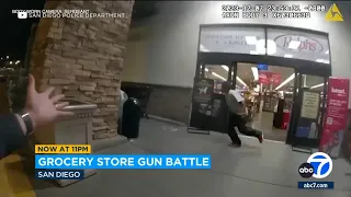 San Diego police release video of deadly gun battle outside grocery store