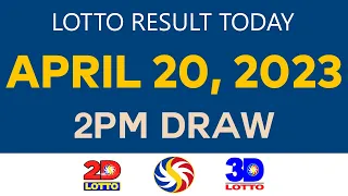 [Thursday] Lotto Result Today APRIL 20 2023 2pm Ez2 Swertres 2D 3D 6D 6/42 6/49 PCSO