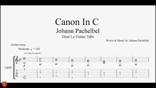 Free Guitar TABs with Easy Version - Canon In C by Johann Pachelbel