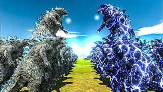 Epic Godzilla Battle | Growing Godzilla VS Thunder Godzilla - Animal Revolt Battle Simulator