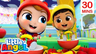 Apples and Bananas Race + More Adventure Songs @LittleAngel Kids Songs & Nursery Rhymes