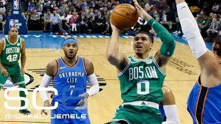 Celtics rookie Jayson Tatum modeled his game after Carmelo Anthony and Paul George | SC6 | ESPN