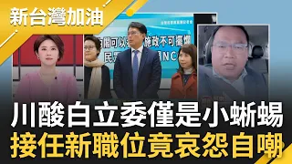 憨川大酸白8立委"小蜥蜴"! 黃國昌高姿態喊價恐自廢武功 蔡壁如回歸黨職牽制昌珊? 川新職位曝光 哀怨自嘲:意見講太多變自己來做...｜許貴雅 主持｜【新台灣加油 完整版】20240122｜三立新聞台