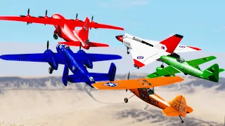 Airplane Fight #1 - Who is better? - Beamng drive