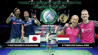 TABELING/PIEK (NET) VS Y WATANABE/A HIGASHINO (JPN) | XD [SF] | YONEX ALL England open 2024