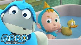 Bath Time Blues | Cartoons for Kids | Full Episode | Arpo the Robot