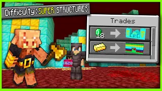 Beating Minecraft But Piglins Trade Super OP Structures (Hindi) "Spawn in Nether Only World"