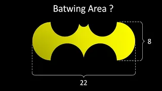 Geometry : Calculating the Shaded Area of the Batwing