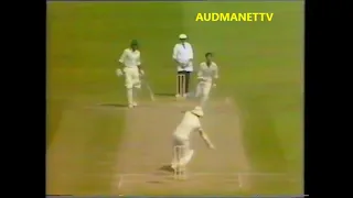 Sunil Gavaskar and Imran Khan batting together in 1987