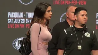 Omar Figueroa's sister stole the show at the Manny Pacquiao vs  Keith Thurman weigh in