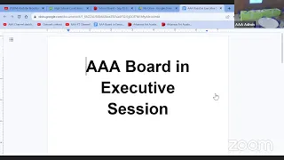 AAA September 2023 Board Meeting