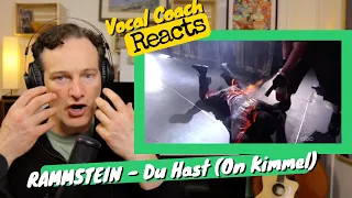 That time RAMMSTEIN set fire to a fan on Jimmy Kimmel "Du Hast" Vocal Coach REACTS