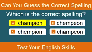 Can You Guess the Correct Spellings?||Misspelled Words Quiz||Part 10||Brain Fun