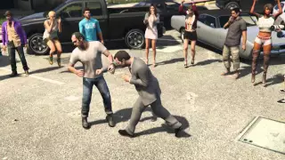 AI Fight: Michael vs Trevor (GTA V)