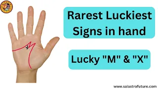 EXTREMELY LUCKY M sign in hand! | X sign in hand | Palmistry