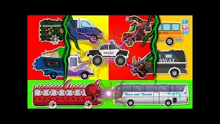 Good To Evil Transformation #w | Learn Scary Street Vehicles | Police Car | School Bus | Water Tank