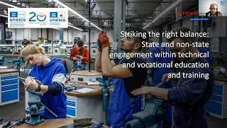UNESCO-UNEVOC Webinar 28 June 2022: State and non-state engagement within TVET