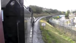 WD Austerity 2-8-0 No. 90733 Departs Keighley and Climbs Keighley Incline 3rd November 2013.