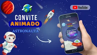 🚀Espaço Sideral - Aprenda a Criar um Convite Astronauta Animado usando Canva Free