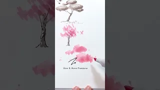 How to Draw Cherry Blossoms Easy #shorts