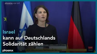 Pressekonferenz zum Antrittsbesuch von Bundesaußenministerin Annalena Baerbock in Israel am 10.02.22