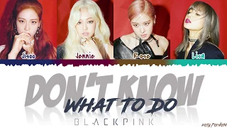 BLACKPINK (블랙핑크) - 'Don't Know What To Do' Lyrics [Color Coded_Han_Rom_Eng]