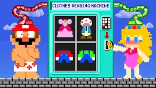 Mario and Peach Choose Clothes from the Vending Machine | Game Animation