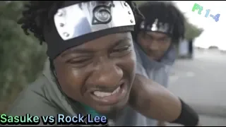 Sasuke vs Rock Lee (Hood anime) parts 1-4 Compilation