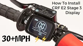 Easily Install CRF E3 Stage 3 display for 30+MPH