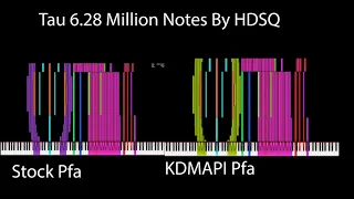 [Black MIDI] Tau 6.28 Million Notes  (stock vs KDMAPI Run Side By Side Comparison)