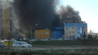 Жесть! Пожар в Барнауле. 28.05.2016. Горит стадион "Коммунальщик".  Часть 2