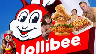 MY AMERICAN HUSBAND TRYING JOLLIBEE FOOD | JOLLIBEE HOUSTON, TX