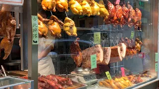 Street Food Tour | Walking around market in Hong Kong