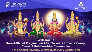 4 Planet Conjunct: 4-Priest Group Ravi Rahu Sahitha Budha Guru Gayatri Homa 01.05.2023