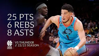 Devin Booker 25 pts 6 rebs 8 asts vs Thunder 22/23 season