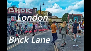 London , Walking up Brick Lane on a Saturday afternoon.
