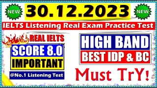 IELTS LISTENING PRACTICE TEST 2023 WITH ANSWERS | 30.12.2023