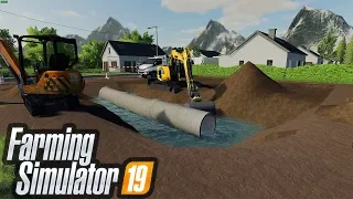 PLACE CONCRETE PIPES IN SMALL LAKE||FS19 MODS