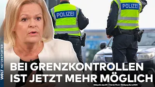 KEHRTWENDE BEI GRENZKONTROLLEN: Stationäre Kontrollen - Faeser lehnt aber Geflüchteten-Obergrenze ab