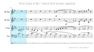 🎶 First Suite In Eb - March (for Brass Quintet) 🎸🎸