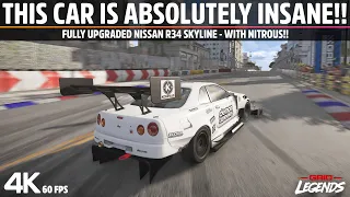GRID Legends - This Nissan Skyline R34 is INSANE!! (Fully Upgraded / Nitrous) 4K 60FPS