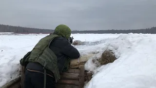 Стрельба из автомата АКС-74 на полигоне. Shooting the AKS-74 assault rifle