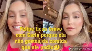 Carla Dias: Felipe ficou bravo com Carla porque ela não gostou da comida que ele pediu 🤔