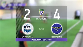 Обзор матча  Unknown FC 2-4 Falcons U19  Турнир по мини футболу в городе Киев