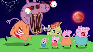 Zombie Apocalypse, What Happened to Peppa's Family House ?? | Peppa Pig Funny Animation