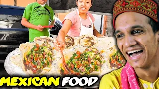 Villagers React To Mexican Street Food ! Tribal People React To Mexican Food